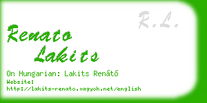 renato lakits business card